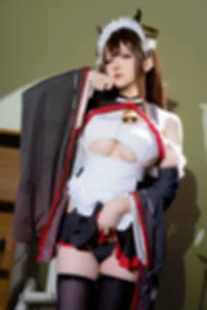 [Cosplay]角色扮演 黑白女仆装 黑丝袜 樫野女仆