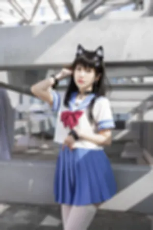 [Cosplay]角色扮演 JK短裙制服 白丝袜 天台小m猫