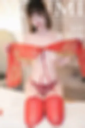 [Youmi]尤蜜荟 2024.02.23 VOL.1034 红色薄纱 情趣内衣 全果