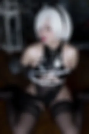 [Cosplay]角色扮演 黑色 黑丝袜 薄纱旗袍 捆绑 2B黑旗袍