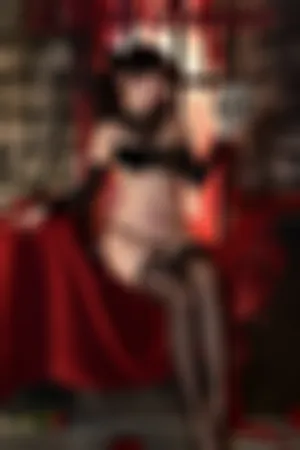 [Cosplay]角色扮演 私房 黑色皮质内衣 黑丝袜 天使堕落