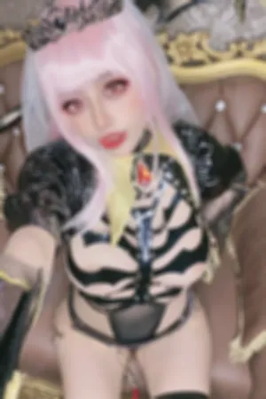 [Cosplay]角色扮演 黑色 情趣连体服 黑皮袜 Mori_Calliope