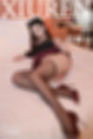 [XiuRen]秀人网 2024.04.03 No.8338 暗红短裙 黑色内衣 猫耳