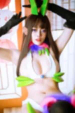 [Cosplay]角色扮演 日系风精灵 白色内衣 黑丝袜 Chiyo