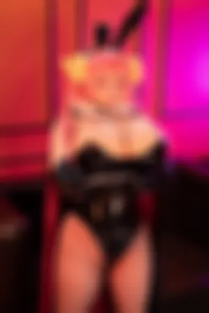 [Cosplay]角色扮演 皮质 高叉连体衣 低胸 兔子套装主题