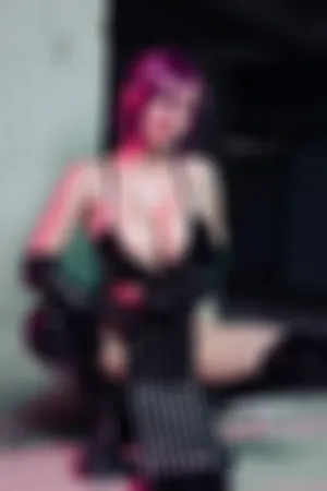 [Cosplay]角色扮演 恶魔装扮 黑色皮质内衣 黑皮靴 Bomb_Devil