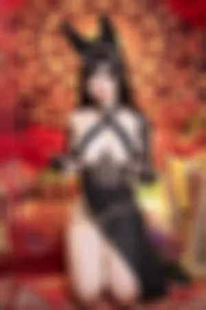 [Cosplay]角色扮演 狐狸装扮 黑色 薄纱开胸服饰 阿努比斯