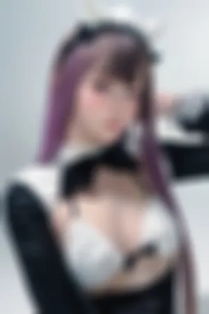 [FuLi]米友福利 女仆装 白色内衣 黑丝吊袜 绘画人体参考