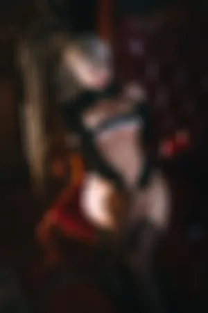 [FuLi]米友福利 黑色皮质 黑色内衣 尾张