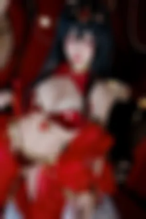 [FuLi]米友福利 性感红色旗袍服饰露红色内衣秀翘臀美腿诱惑写真 大凤舞姬