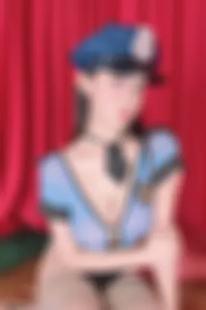 [FuLi]米友福利 性感蓝色薄透上衣 nice实习女警