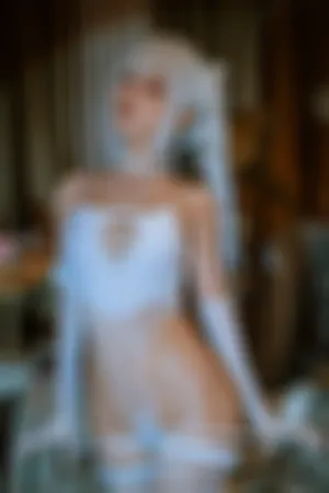 [Cosplay]角色扮演 白色高叉连体衣 芭蕾猫