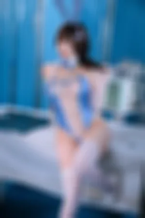 [FuLi]米友福利 蓝色透明连体胶衣 梅里医疗兔