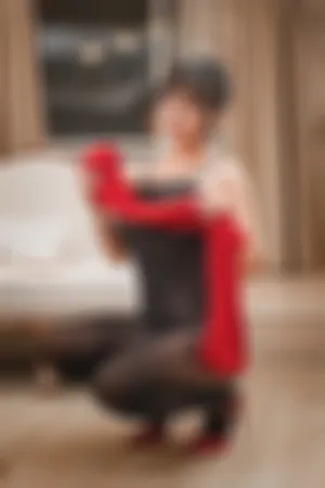 [Cosplay]角色扮演 红色 连衣长裙 隔壁太太