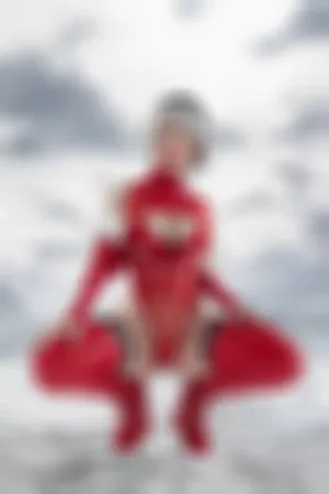 [Cosplay]角色扮演 红色 圣诞 蕾丝 情趣内衣 2B NieRAutomata