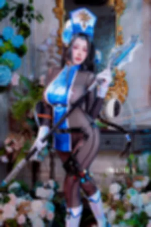 [FuLi]米友福利 超薄 连体 黑丝 白色 腿袜 Maiden_Ice_Rose