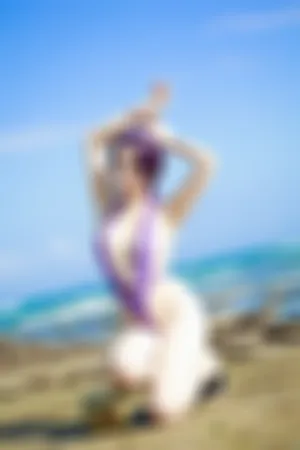 [Cosplay]角色扮演 fate FGO 紫色 头发 多套服饰 源赖光写真本