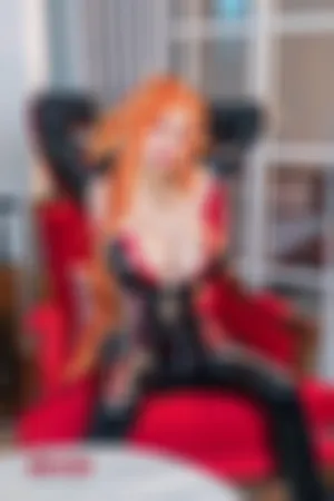 [FuLi]米友福利 黑色皮质服饰 红色 皮质情趣内衣 Mavuika