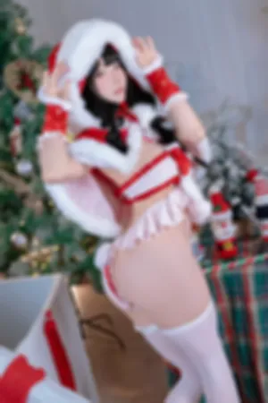 [FuLi]米友福利 红色圣诞服饰 黑白丝袜 兔兔圣诞礼物