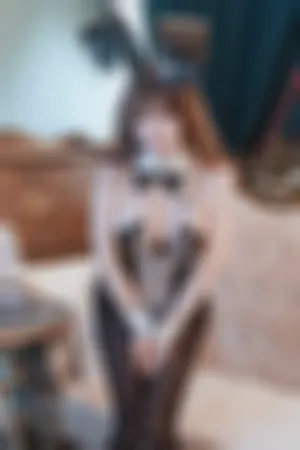 [FuLi]米友福利 黑色连体衣 超薄黑丝 半脱 透明兔女郎