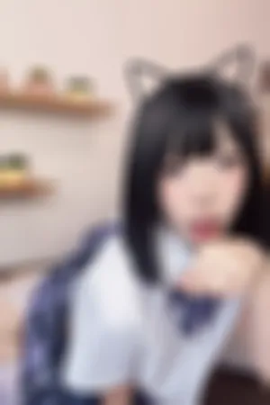 [FuLi]米友福利 白色短T JK短裙 露白丝吊袜 JK喵酱