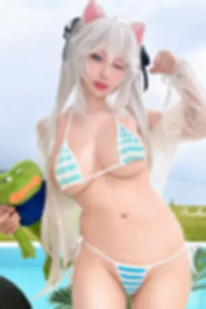 [Cosplay]角色扮演 4套服饰 2025年4月合集 A Veibae 条纹比基尼