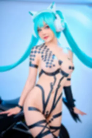 [Cosplay]角色扮演 初音未来 黑胶带 Hatsune_Miku_Black_Tape