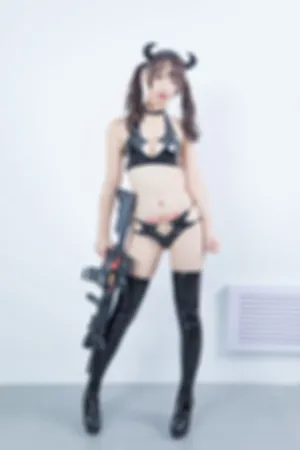 [Cosplay]角色扮演 恶魔 危险花 系带胶衣