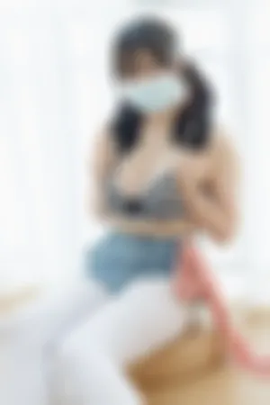 [FuLi]米友福利 花上衣 白丝 超短牛仔裤 内部定制