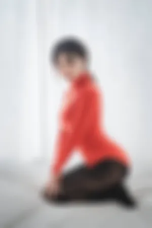 [FuLi]米友福利 皮裤 连体 红毛衣