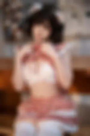 [Cosplay]角色扮演 红格子 猫耳 木屋喵语